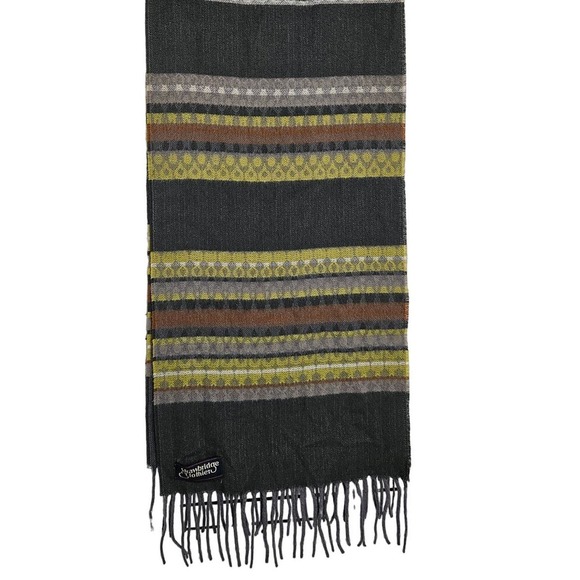 Strawbridge & Clothier Striped Fringed Scarf - Picture 1 of 3
